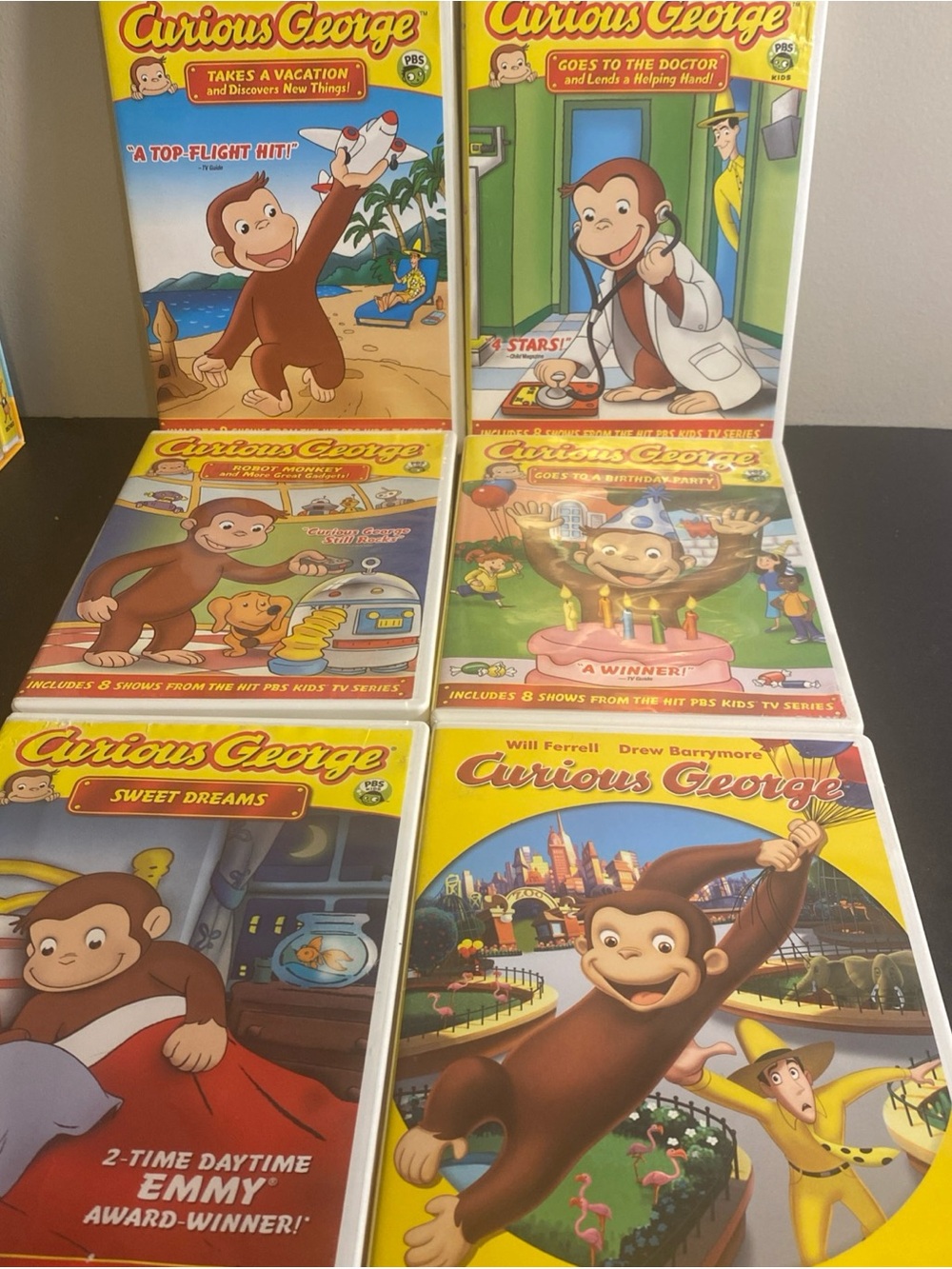 Curious George Dvd Lot 6 Movies Will Ferrell Drew Barrymore